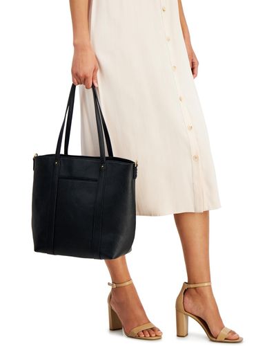 Style & Co. Whip-stitch Medium Tote Bag - Black