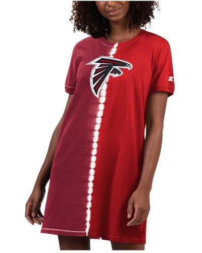 Starter Atlanta Falcons Ace Tie-dye T-shirt Dress - Red