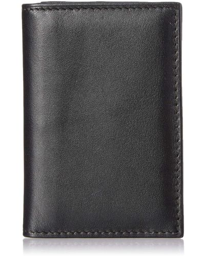 Bosca Nappa Vitello Full Gusset 2 Pocket Card Case - Black