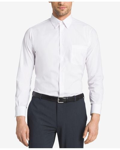 Van Heusen Men's Short Sleeve Dress Shirt - Aviator Style With Spread Collar & Pocket