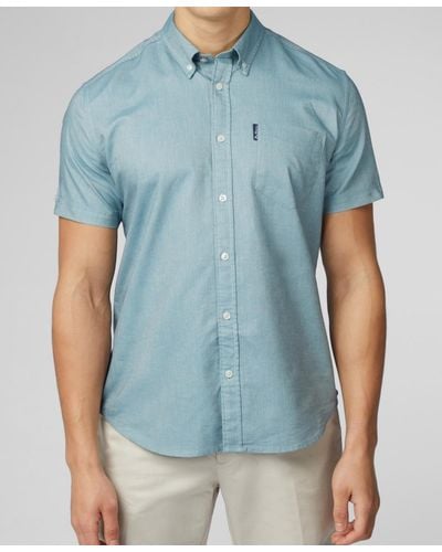 Ben Sherman Signature Oxford Short Sleeve Shirt - Blue