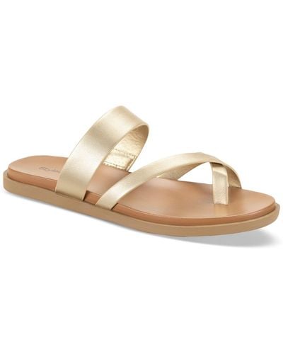 Style & Co. Cordeliaa Slip-on Strappy Flat Sandals - White