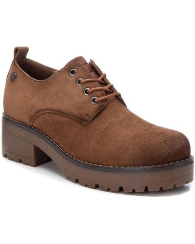 Xti Suede Lace-up Oxfords By - Brown