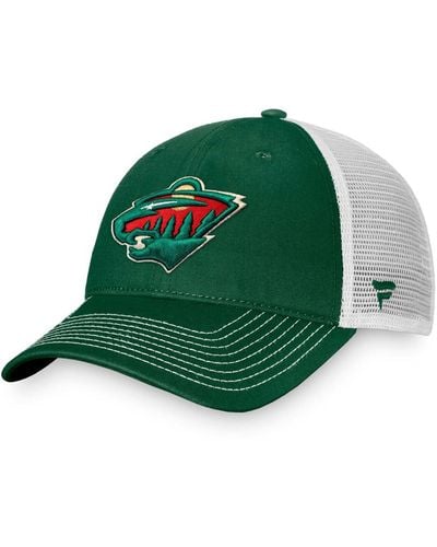 Fanatics Minnesota Wild Core Primary Logo Trucker Snapback Hat - Green