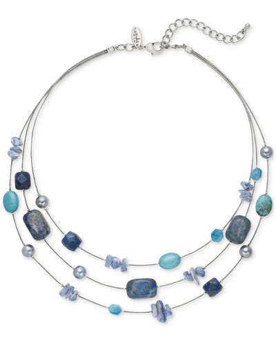 Style & Co. Layered Stone Statement Necklace - Blue