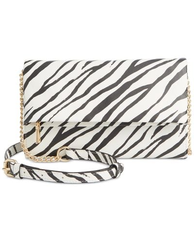 INC International Concepts Averry Tunnel Convertible Clutch Crossbody - White