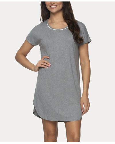 Felina Jessie Knit Sleep Shirt - Gray