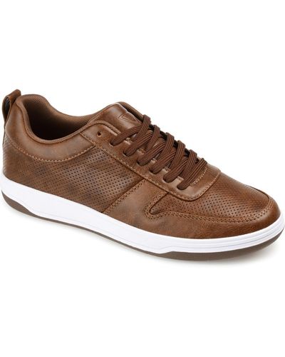 Vance Co. Ryden Casual Perforated Sneakers - Brown