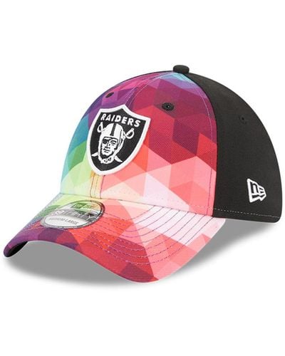 KTZ Las Vegas Raiders 2023 Nfl Crucial Catch 39thirty Flex Hat - Pink
