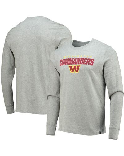 '47 Washington Commanders Traction Super Rival Long Sleeve T-shirt - Gray