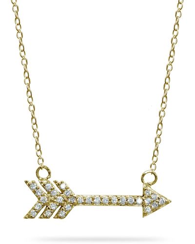 Giani Bernini Cubic Zirconia Arrow Necklace - Metallic
