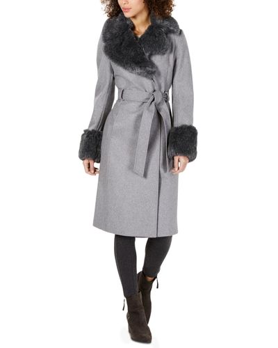Via spiga coat faux fur collar Clearance