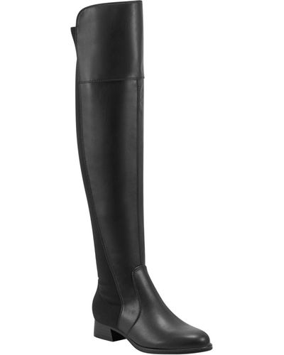 Marc Fisher Terrea Almond Toe Over-the-knee Boots - Black