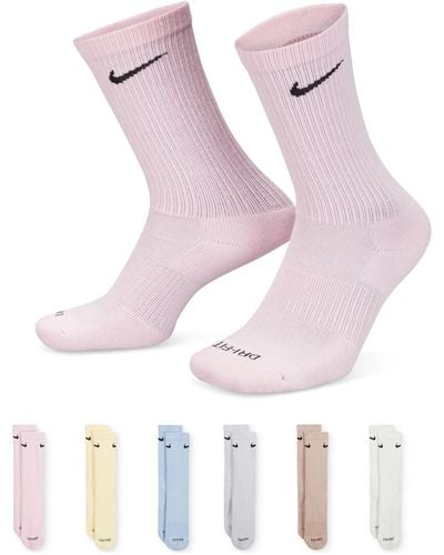 Nike Everyday Plus Cushioned Training Crew Socks (6 Pairs) - Pink