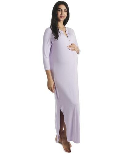 Everly Grey Maternity Juliana /nursing Dress - Purple
