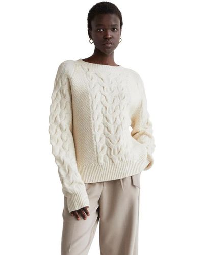 Crescent Joie Cable Knit Sweater - White