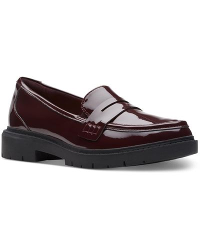 Clarks Westlynn Ayla Round-toe Penny Loafers - Brown