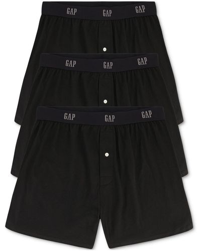 Gap 3-pk. Cotton Woven Slim-fit Boxers - Black