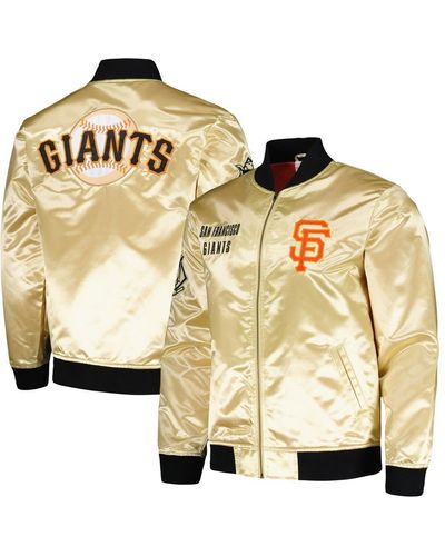 Mitchell & Ness San Francisco Giants Og 2.0 Lightweight Satin Full-zip Jacket - Metallic