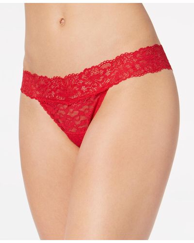 Maidenform Sexy Must Have Sheer Lace Thong Underwear Dmeslt - Red
