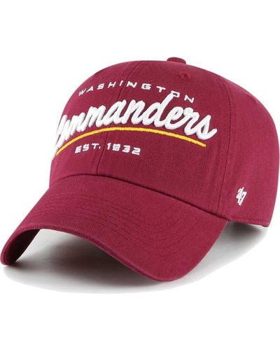 '47 Washington Commanders Sidney Clean Up Adjustable Hat - Red