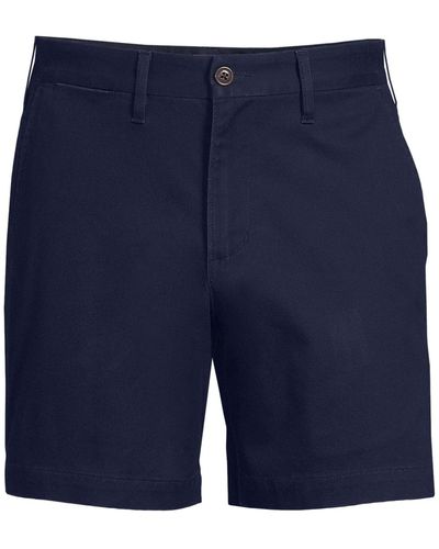 Lands' End 6" Traditional Fit Comfort First Comfort Waist Knockabout Chino Shorts - Blue