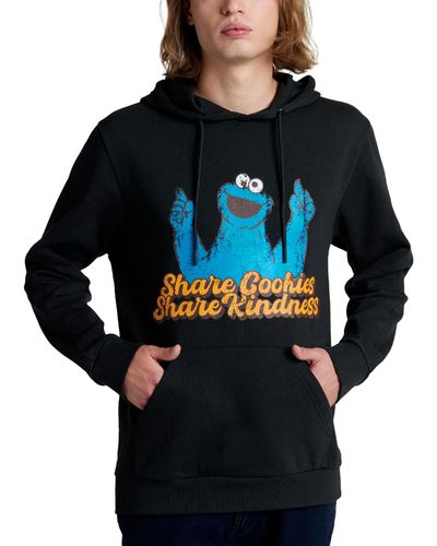 Kenneth Cole X Sesame Street Slim Fit Cookie Monster Hoodie - Blue