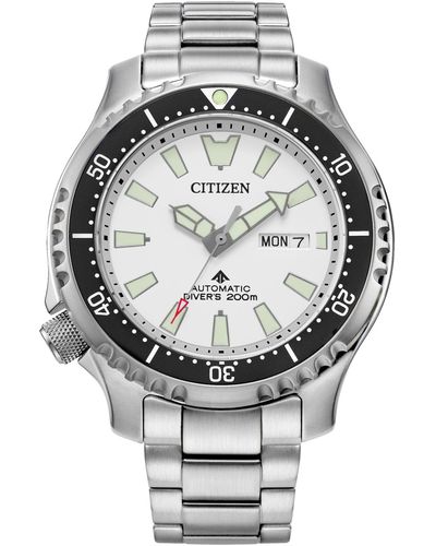 Citizen Eco-drive Automatic Promaster Dive Stainless Steel Bracelet Watch 45mm - Gray