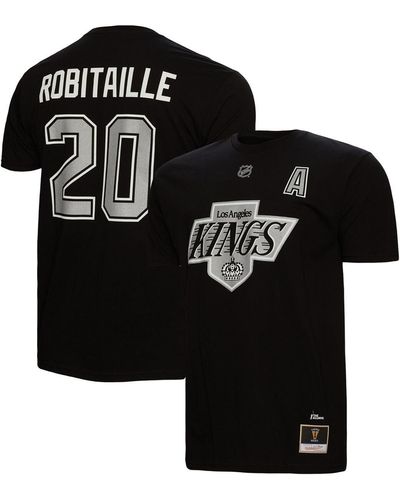 Mitchell & Ness Luc Robitaille Los Angeles Kings Name And Number T-shirt - Black