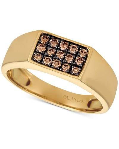 Le Vian Mens Diamond Ring (3/8 Ct. T.w.) In 14k Gold - Metallic