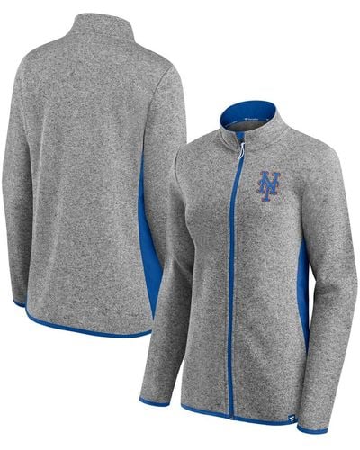 Fanatics New York Mets Primary Logo Fleece Full-zip Jacket - Blue