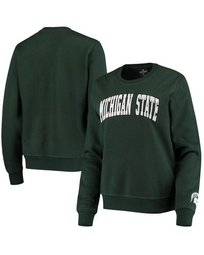 Colosseum Athletics Michigan State Spartans Campanile Pullover Sweatshirt - Green