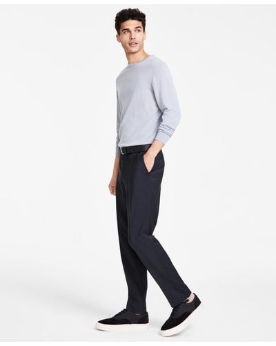 HUGO By Boss Modern-fit Wool Charcoal Suit Pants - White
