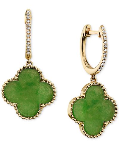 Effy Effy Dyed Jade & Diamond (1/20 Ct. T.w. - Green