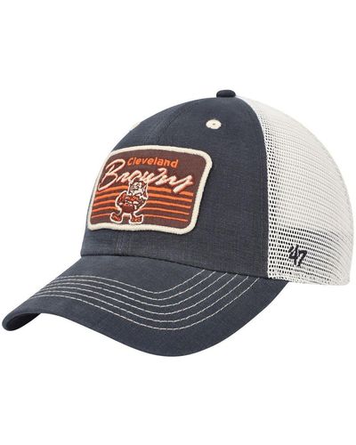 Men's '47 Brown/Natural Pittsburgh Steelers Oil Cloth Trucker