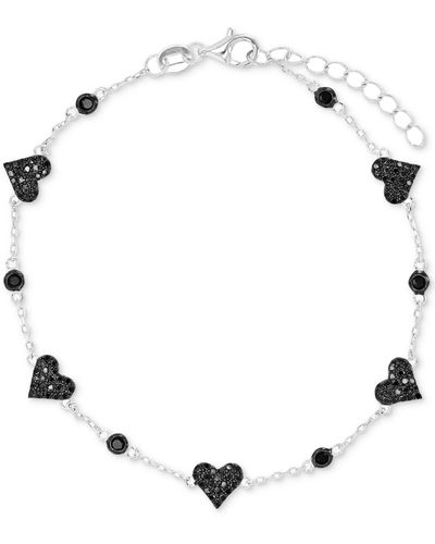 Macy's Heart Chain Bracelet (1 Ct. T.w. - Black