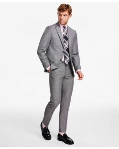 Tommy Hilfiger Modern Fit Th Flex Stretch Wool Suit Separates - Gray
