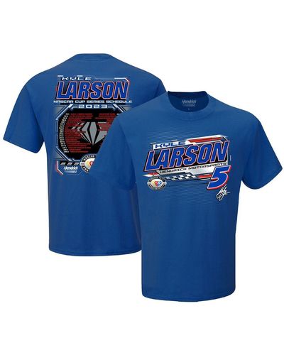 Hendrick Motorsports Team Collection Kyle Larson 2023 Nascar Cup Series Schedule T-shirt - Blue