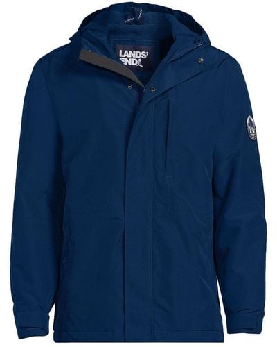 Lands' End Tall Squall Waterproof Insulated Winter Jacket - Blue