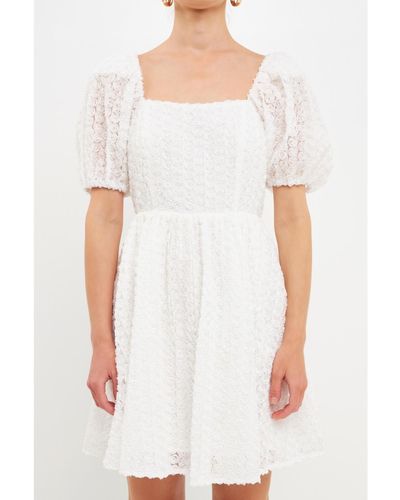 Endless Rose Floral Mini Dress - White