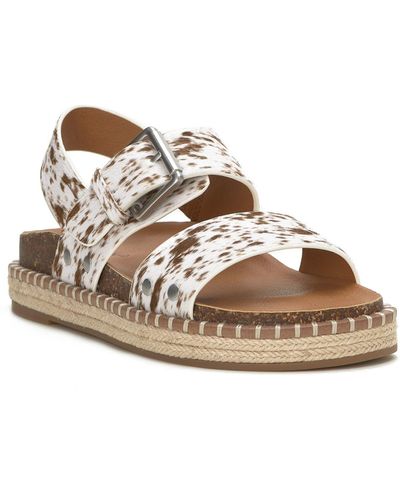 Lucky Brand Umora Espadrille Flatform Sandals - Metallic