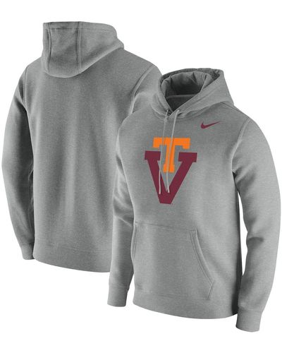 Nike Virginia Tech Hokies Vintage-like School Logo Pullover Hoodie - Gray