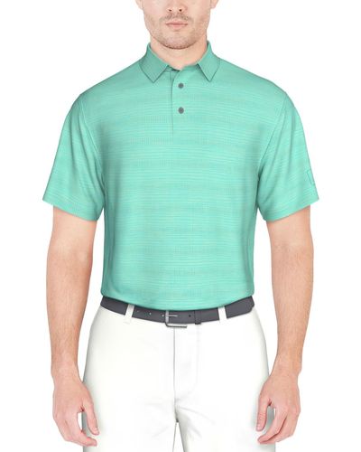 PGA TOUR Airflux Jaspe Golf Polo Shirt - Green