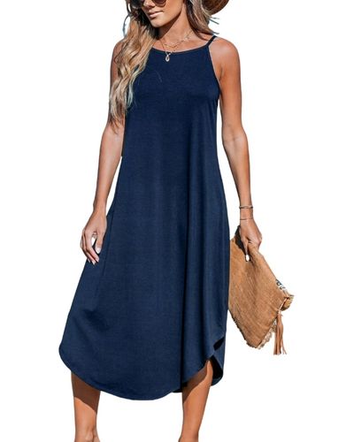 CUPSHE Cami Midi Cover Up Dress - Blue