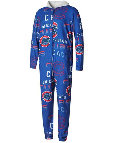 Concepts Sport Chicago Cubs Windfall Microfleece Union Suit - Blue