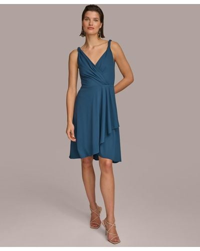 Donna Karan High-low A-line Dress - Blue