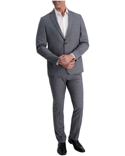 Louis Raphael Stretch Windowpane Slim Fit Suit Separate Jacket - Gray