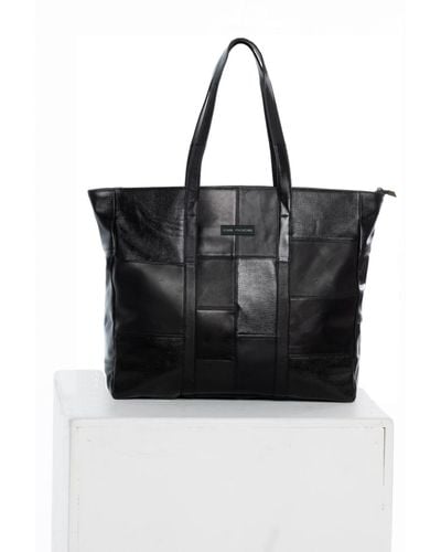 DAI MODA Grande Tote Bag (reclaimed Leather) - Black
