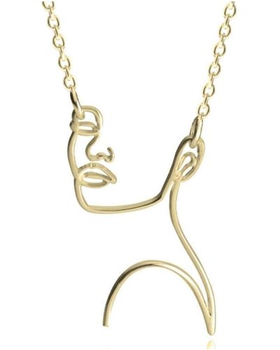 Melanie Marie Strong Woman Necklace - Metallic