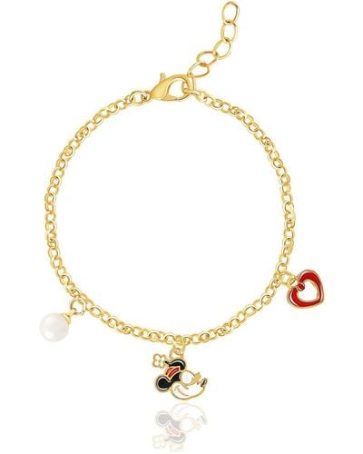 Disney Minnie Mouse Charm Bracelet 6.5" + 1" - Metallic
